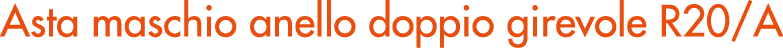Asta maschio anello doppio girevole R20/A