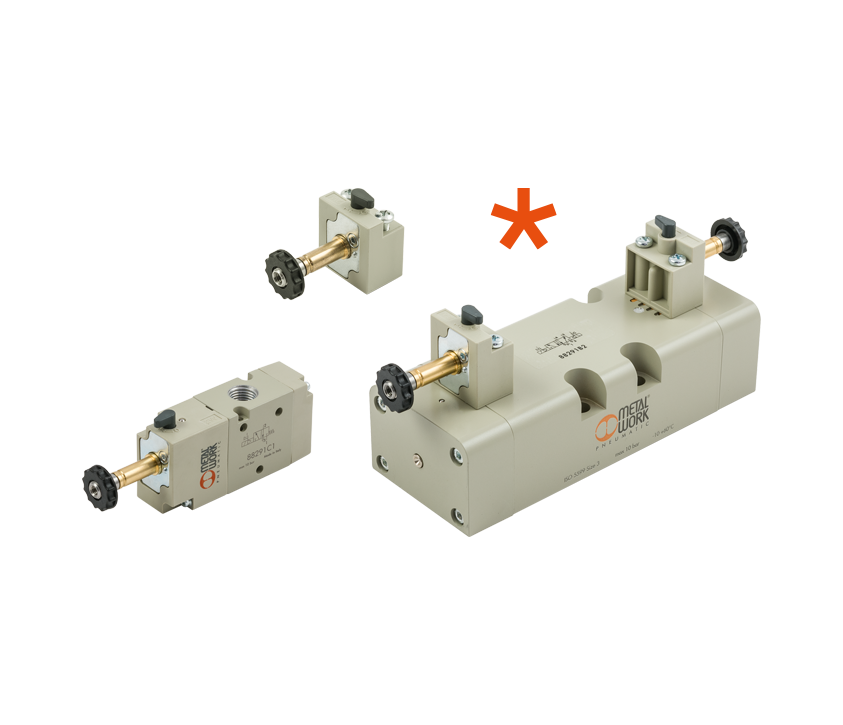 Range widening: Custom Valves - Solenoid Valves with hand lever operator